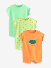 Oranžna želva Fluro - Baby haljica za igranje 3 Pack - Slika 1 iz 2