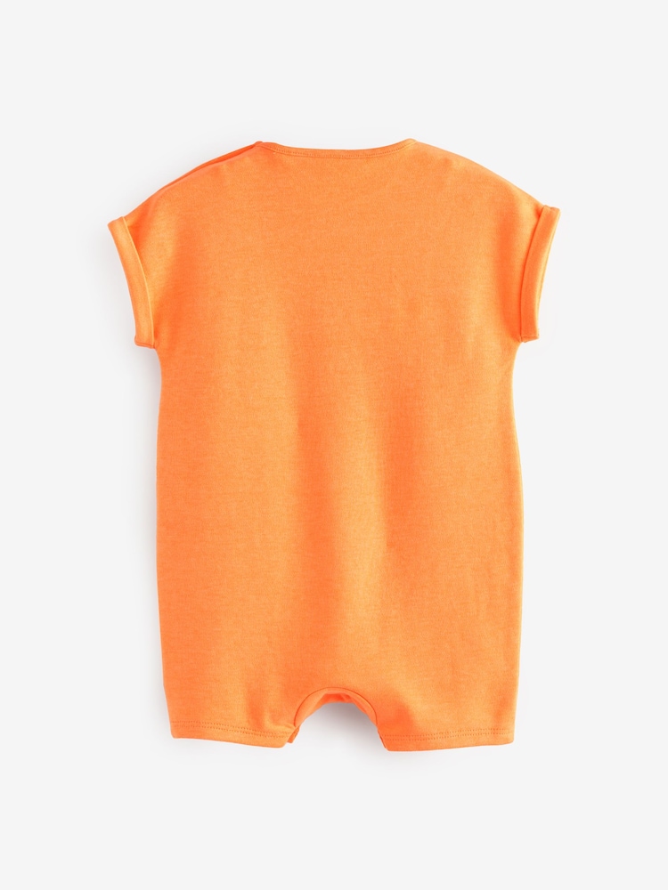 Oranžna želva Fluro - Baby haljica za igranje 3 Pack - Slika 2 iz 2
