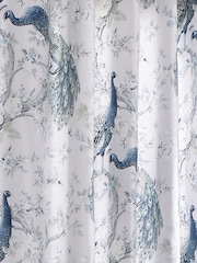 Laura Ashley Midnight Blue Belvedere Lined Eyelet 100% Cotton Curtains - Image 2 of 2