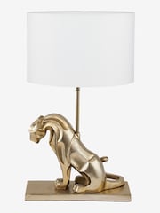 Pacific Gold Osa Jaguar Metal Table Lamp - Image 1 of 4