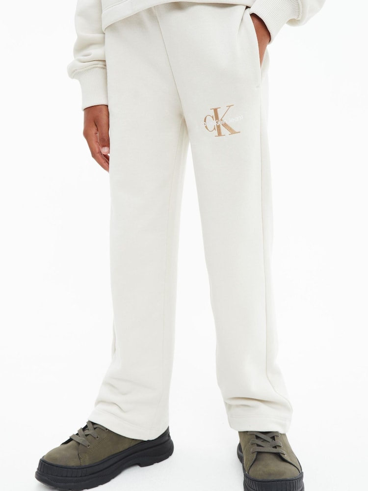 Calvin Klein Girls Natural Monogram Joggers - Image 1 of 7