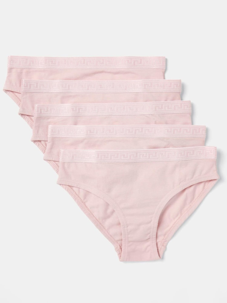 River Island Light Pink Girls Briefs 5 Pack - Image 1 of 2 River Island Light Pink Girls Briefs 5 Pack - Image 1 of 2