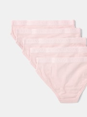 River Island Light Pink Girls Briefs 5 Pack - Image 2 of 2