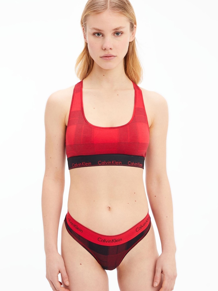 Calvin Klein Red Modern Cotton Holiday Bralette - Image 1 of 3
