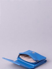 Lakeland Leather Blue Small Flapover Purse - Image 3 of 5