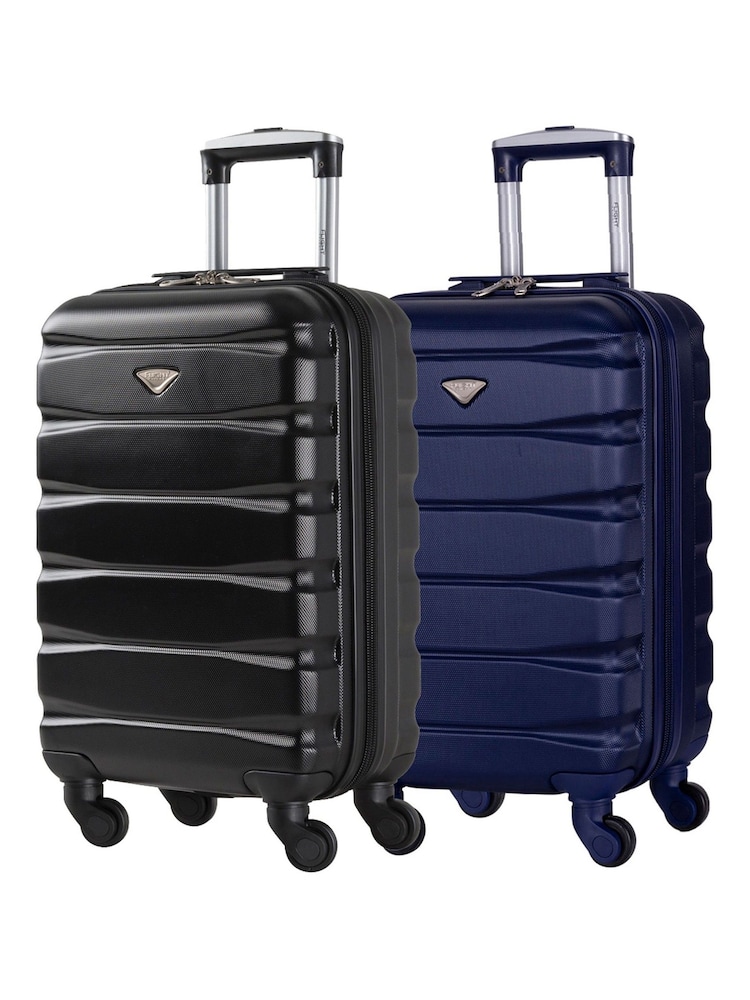 Flight Knight EasyJet Overhead 55x35x20cm Hard Shell Cabin Carry On Case Suitcase Set Of 2 - Image 1 of 7