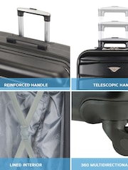 Flight Knight EasyJet Overhead 55x35x20cm Hard Shell Cabin Carry On Case Suitcase Set Of 2 - Image 3 of 7