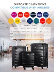Flight Knight EasyJet Overhead 55x35x20cm Hard Shell Cabin Carry On Case Suitcase Set Of 2 - Image 6 of 7