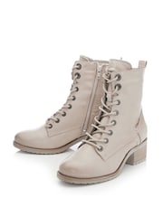 Телесный - Moda in Pelle BEZZIE LACE UP LEATHER ANKLE BOOT - Image 2 of 6