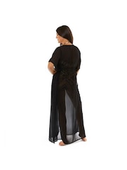Seaspray Valentina Black Maxi Kaftan Coverup - Image 2 of 3
