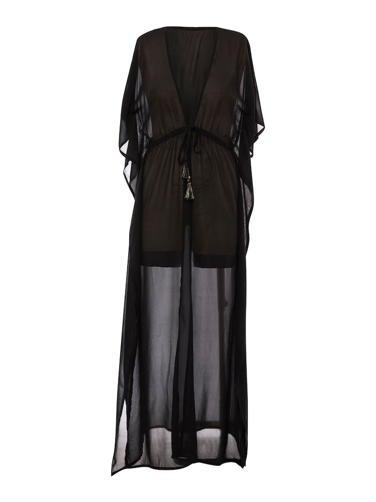 Seaspray Valentina Black Maxi Kaftan Coverup - Image 3 of 3