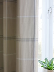 Natural Next Versatile Check Eyelet Blackout Curtains - Image 5 of 8