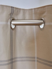 Natural Next Versatile Check Eyelet Blackout Curtains - Image 6 of 8