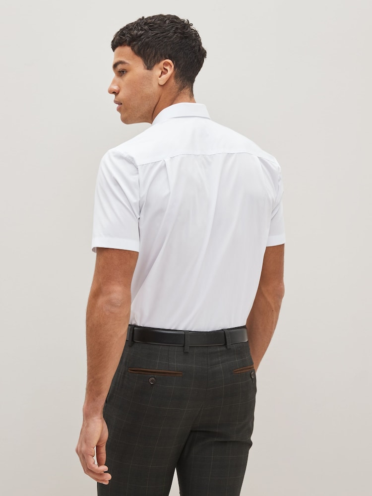 White Regular Fit Easy Care Smart Shirt - Image 3 of 7