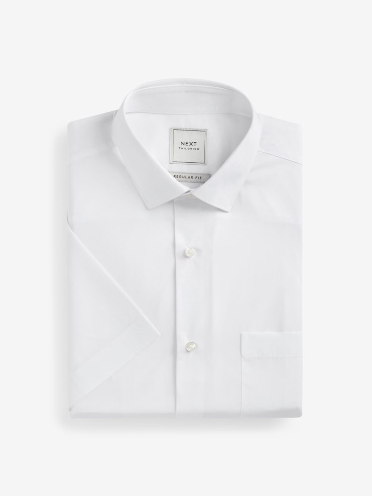 White Regular Fit Easy Care Smart Shirt - Image 5 of 7