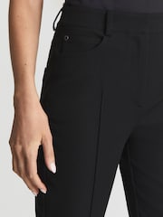 Reiss Black Lili Kick Flare Trousers - Image 4 of 6