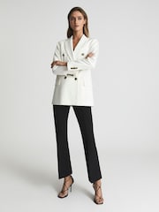 Reiss Black Lili Kick Flare Trousers - Image 6 of 6