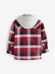 Red Check Hooded Shacket (3-16yrs) - Image 2 of 3