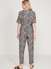 M&Co Black Angel Sleeve Floral Jumpsuit - Image 2 of 6