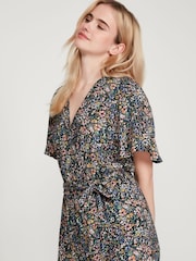 M&Co Black Angel Sleeve Floral Jumpsuit - Image 5 of 6