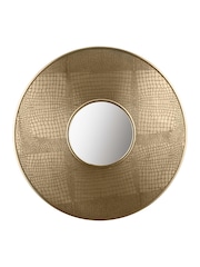 Pacific Brass Croc Effect Mirror - Image 2 of 4