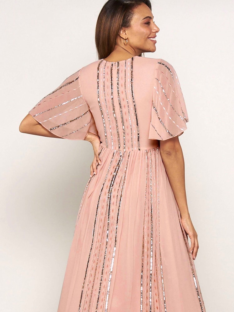 Frock and Frill Pink Embellished Midaxi Dress - Image 2 of 3