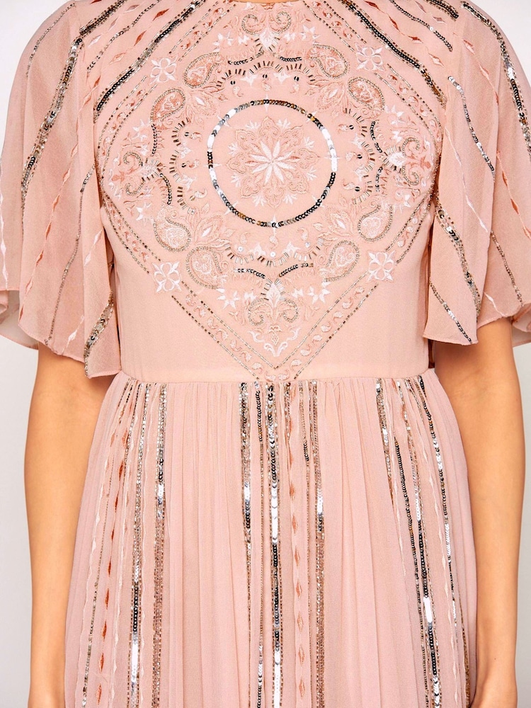 Frock and Frill Pink Embellished Midaxi Dress - Image 3 of 3