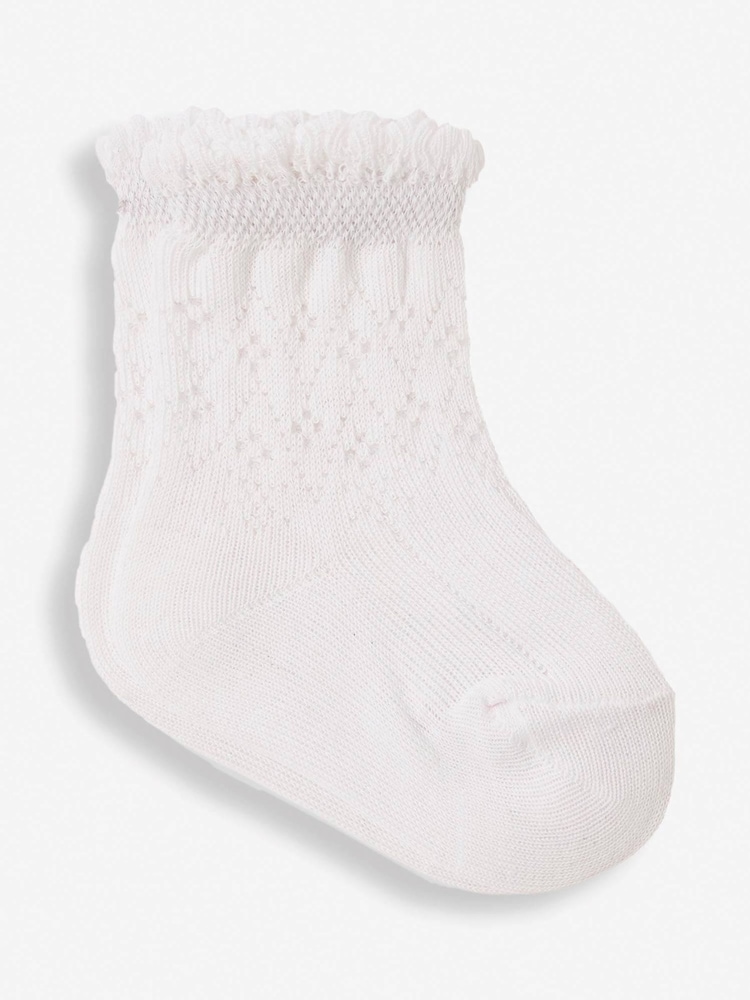 Jojo Maman Bébé Hübsche Pointelle-Socken im 3er-Pack - Bild 2 von 2