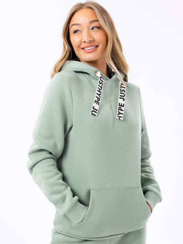 Zielony - Hype Womens Drawcord Hoodie - Image 3 of 4
