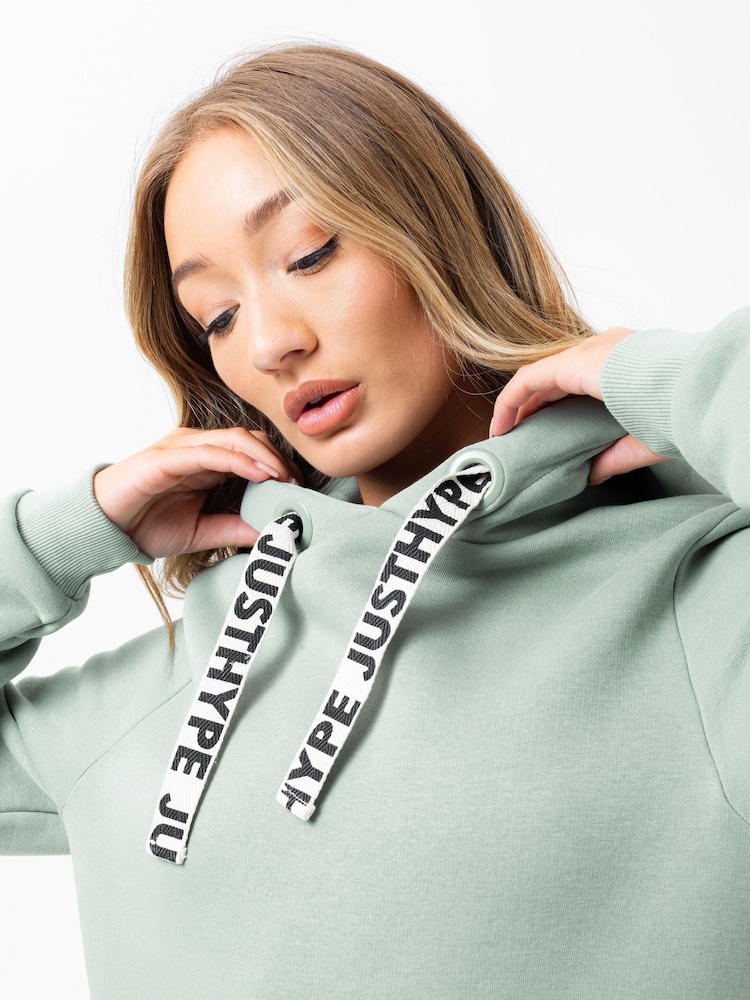 Zielony - Hype Womens Drawcord Hoodie - Image 4 of 4