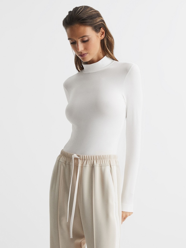 Blanco - Body de punto de cuello alto Bertie de Reiss - Imagen 1 de 7