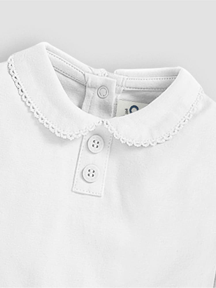 JoJo Maman Bébé White Plain Peter Pan Top - Image 2 of 4