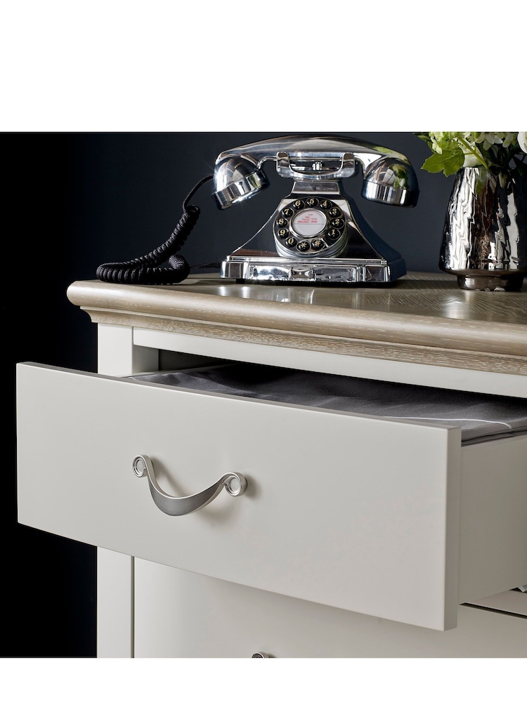 Bentley Designs Soft Grey & Washed Oak Montreux 6 Drawer Wide Chest - Image 2 of 3
