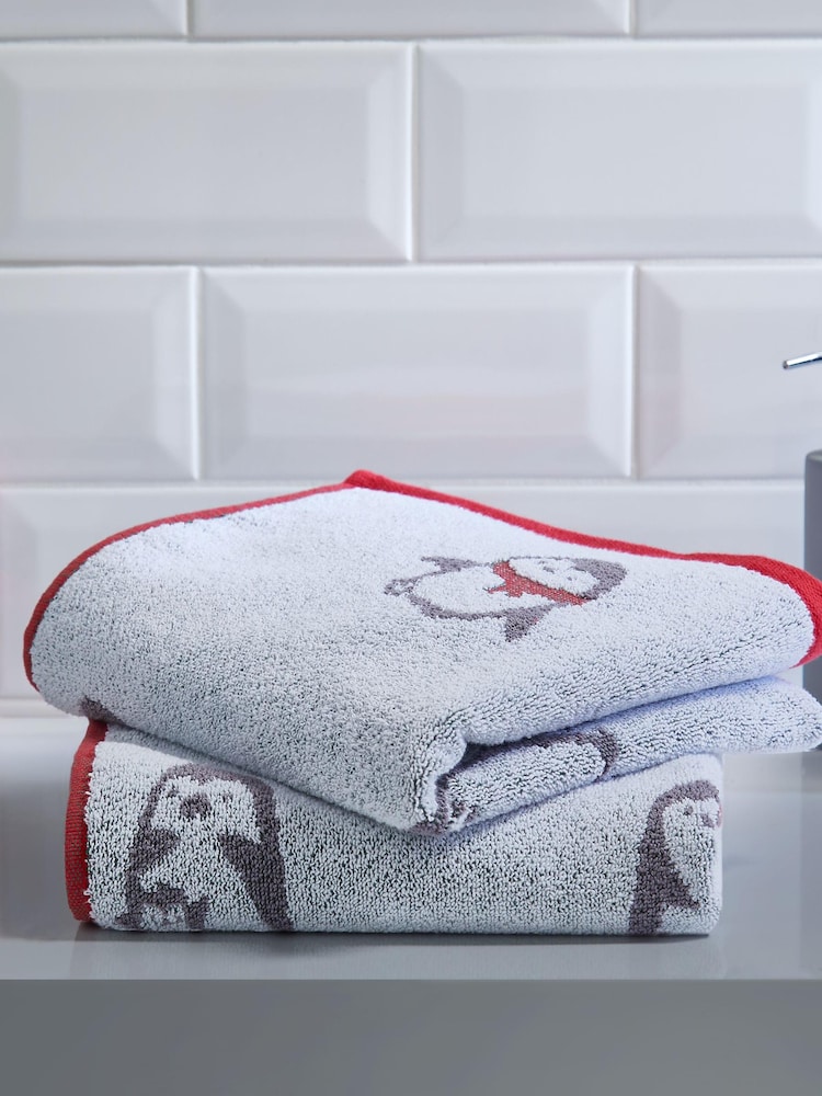 Fusion Set of 2 Multi Penguins 100% Cotton Towel - Image 2 of 3