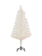 Homcom White Fibre Optic Artificial Christmas 4ft  Tree - Image 3 of 4