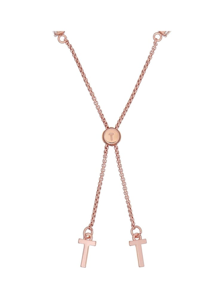 Ted Baker Rose Gold Tone MELRAH: Crystal Adjustable Tennis Bracelet For Women - Image 5 of 8