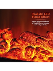 Warmlite Black 1.8KW Bath Log Stove Fire - Image 3 of 7