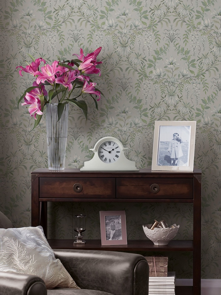 Laura Ashley Cream Edith Mantel Clock - Image 1 of 5