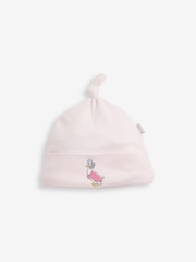 JoJo Maman Bébé Pink Jemima Puddle-Duck Smocked Sleepsuit & Hat Set - Image 5 of 7