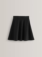 Black Longer Length Pull-On Jersey Stretch School Skater Skirt (3-17yrs) - Image 4 of 5