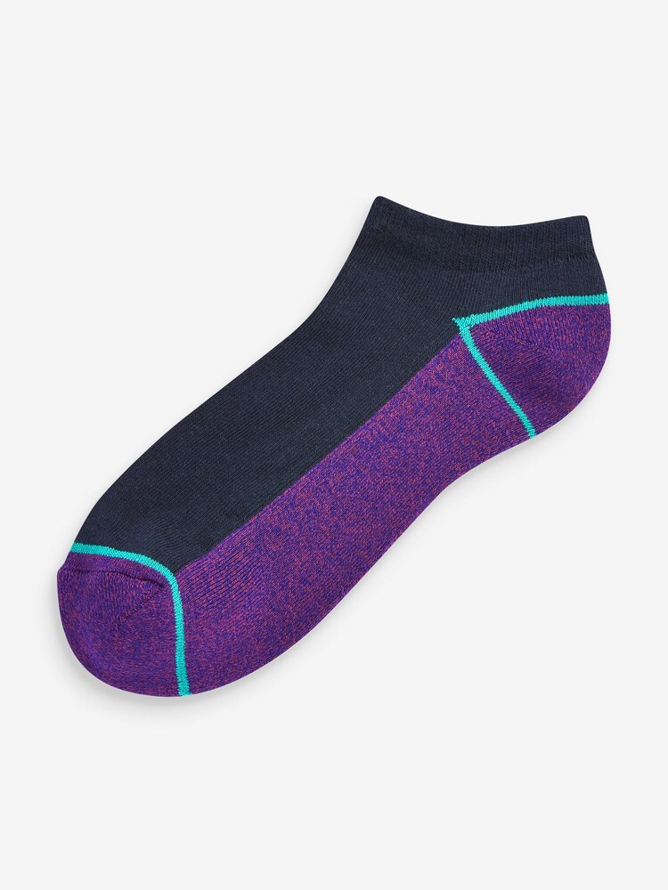 Bright Multi 5 Pack Cushioned Trainer Socks - Image 6 of 6