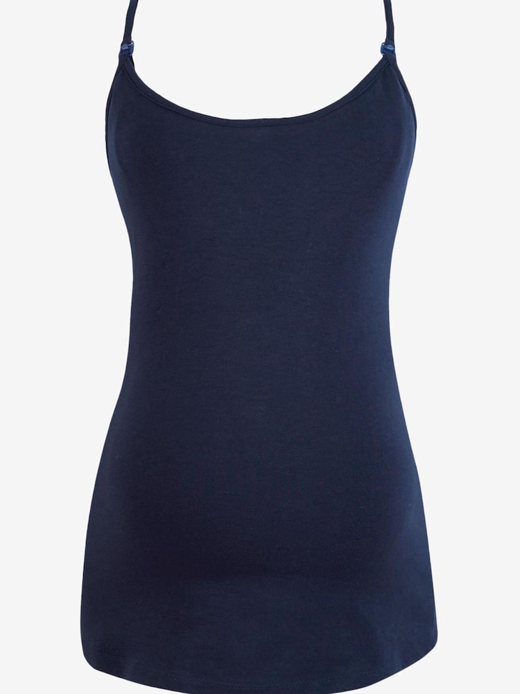 JoJo Maman Bébé Navy Blue Maternity & Nursing Vest Top - Image 3 of 3