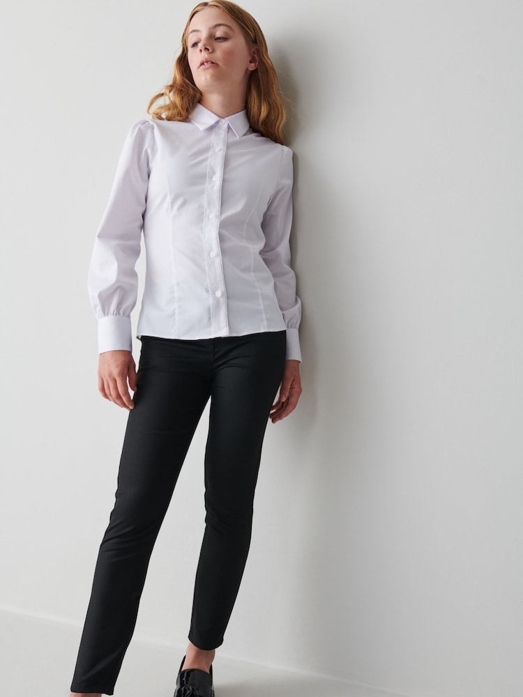 Clarks Black Senior Girls School Trousers With Belt Accessory - Image 2 of 9 Clarks Black Senior Girls School Trousers With Belt Accessory - Image 2 of 9