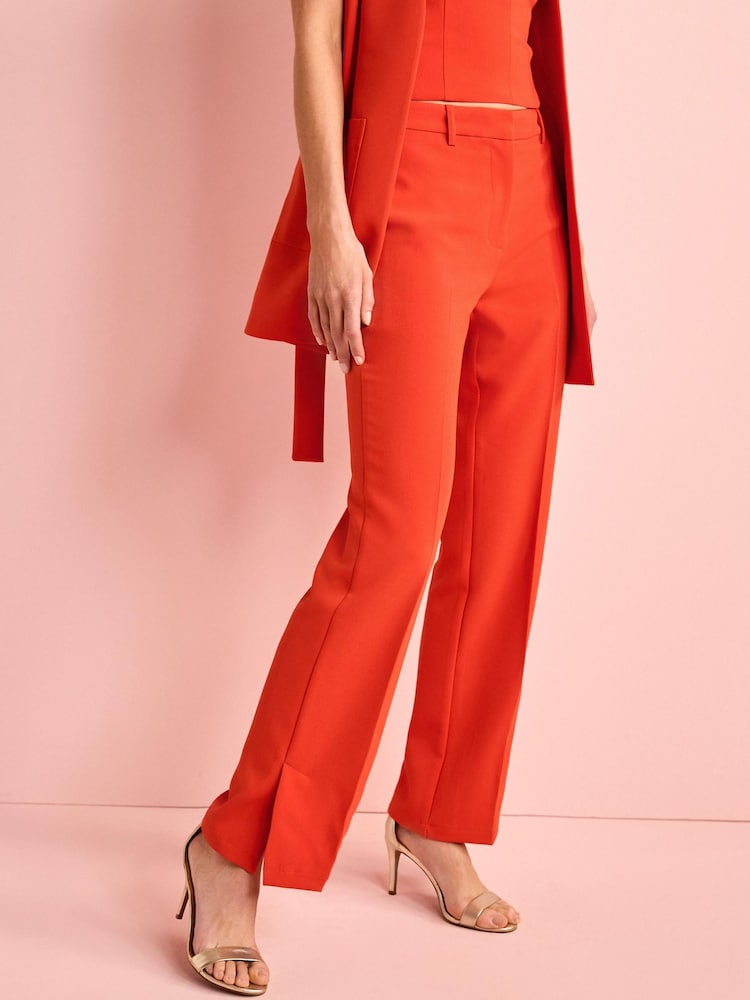 Rot - Hose in Tailored Straight Fit - Bild 2 von 6 Rot - Hose in Tailored Straight Fit - Bild 2 von 6