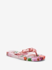 Baker by Ted Baker Floral Printed Bow Flip Flops - Image 2 of 5
