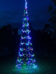 LG Outdoor Black Starry Nights Pole 2M 216 LEDs Christmas Tree with Built-In Spectrum App - Image 1 of 1