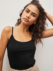 Black/Black/White Thin Strap Vest 3 Packs - Image 2 of 5