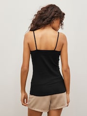 Black/Black/White Thin Strap Vest 3 Packs - Image 5 of 5