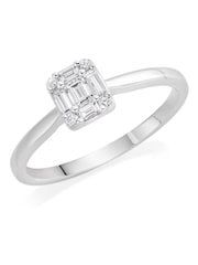 Beaverbrooks 18CT White Gold Diamond Cluster Ring - Image 1 of 5