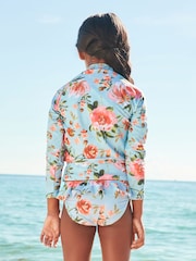 Blue Floral 2 Piece Sunsafe Swim Set (3mths-16yrs) - Image 1 of 6